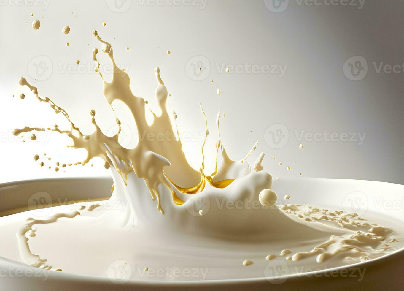 AI generated Milk splash for advertising. photo