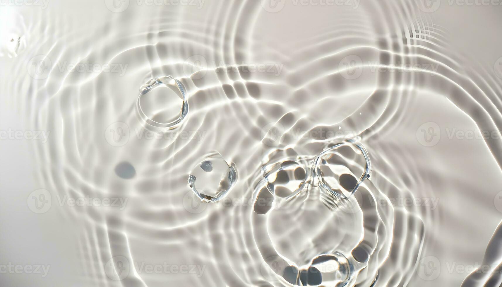 AI generated water surface with bubbles. photo