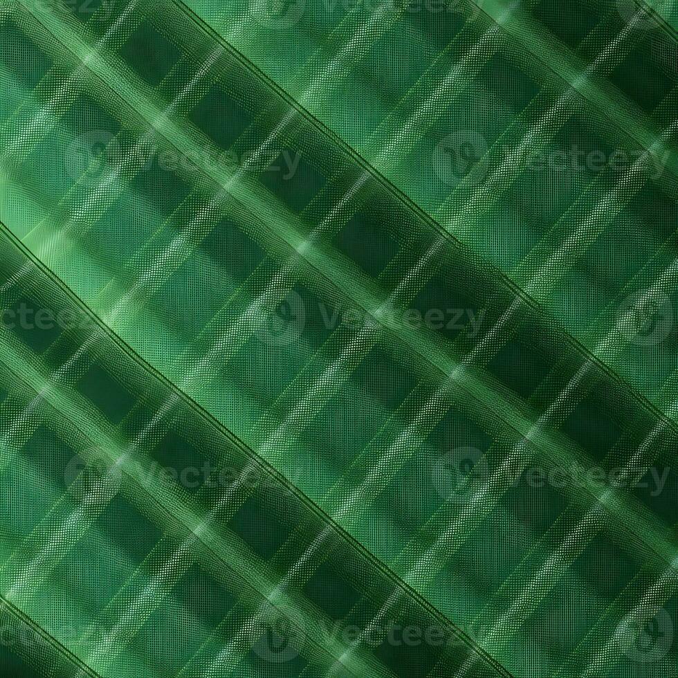 AI generated green and white tartan plaid background photo