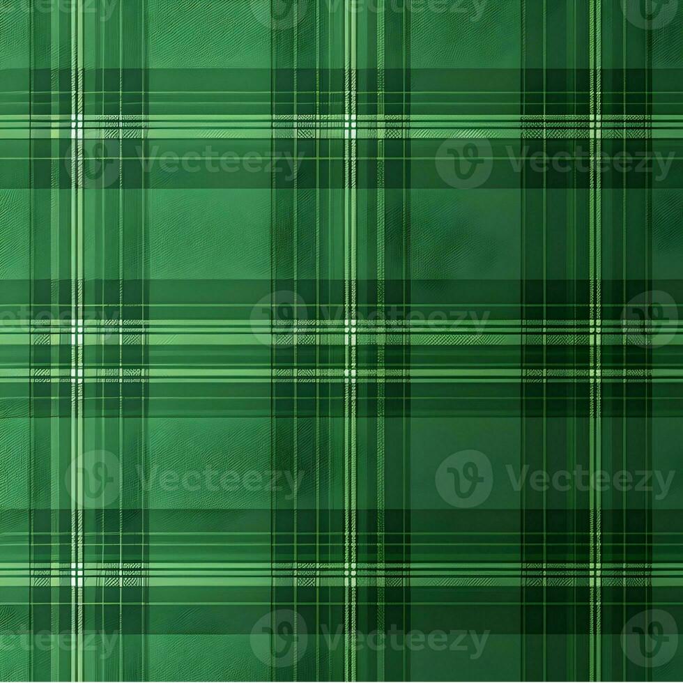 AI generated green and white tartan plaid background photo