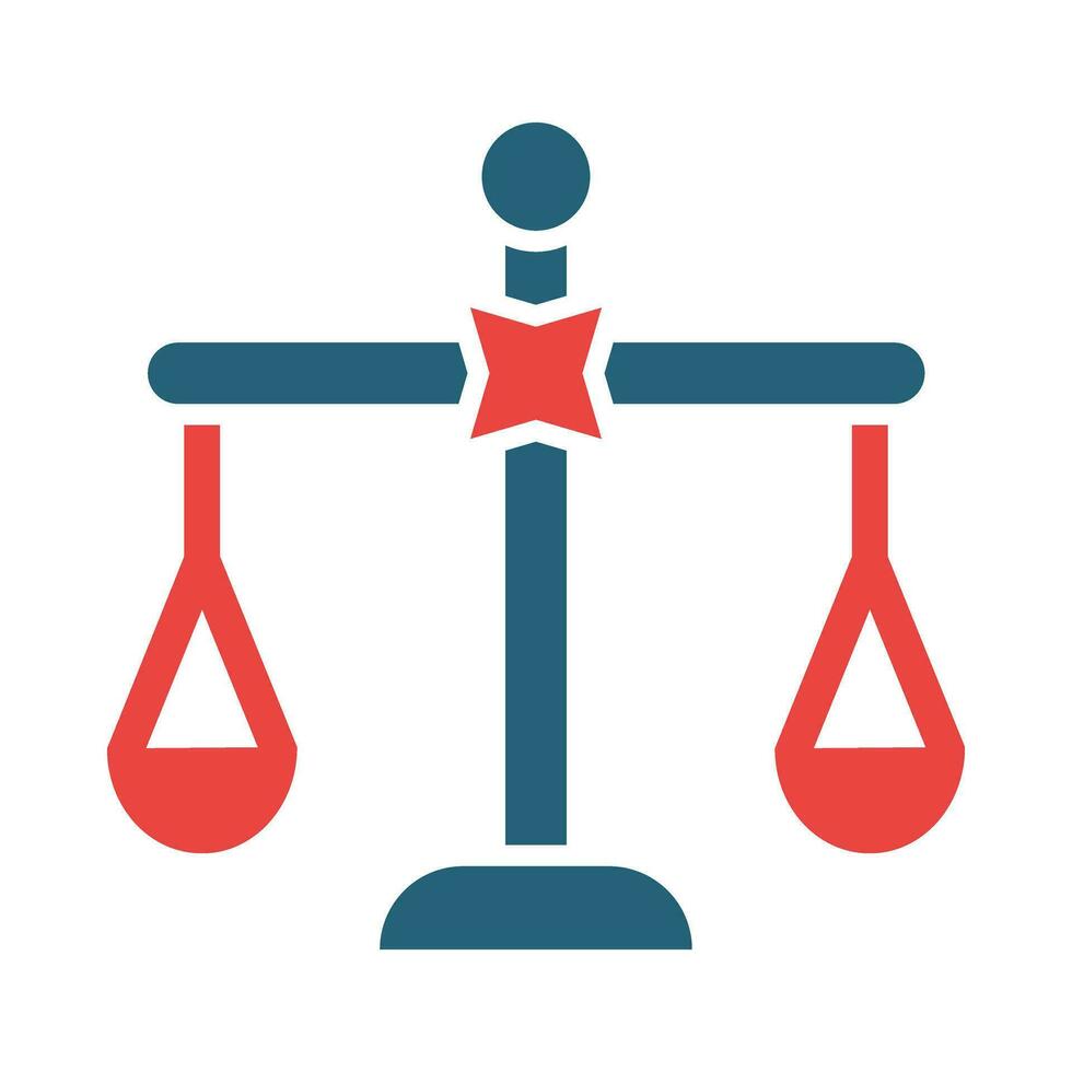 Balance Scale Vector Glyph Two Color Icon For Personal And Commercial Use.