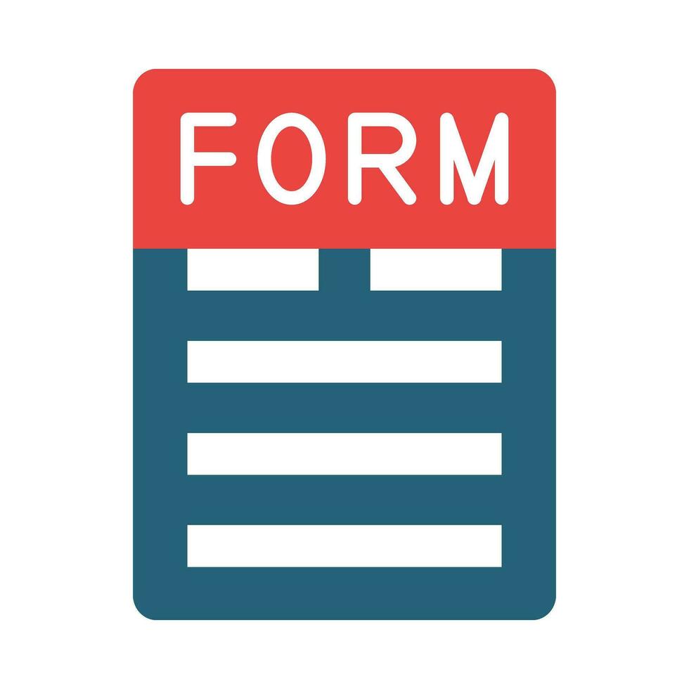 Form Vector Glyph Two Color Icon For Personal And Commercial Use.