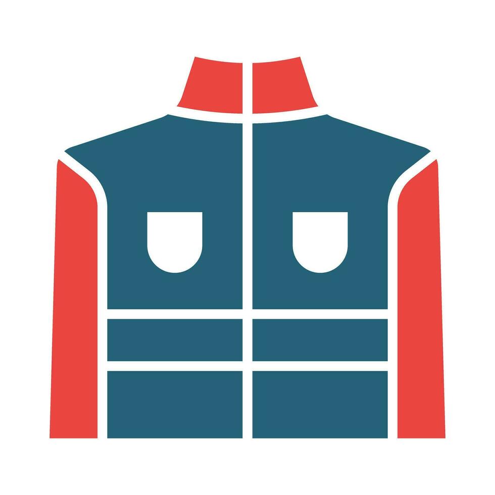 Jacket Vector Glyph Two Color Icon For Personal And Commercial Use.