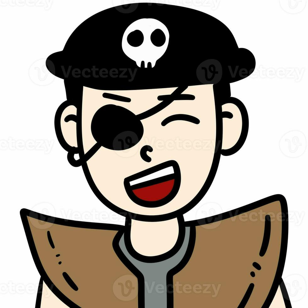 cartoon character of pirate man photo