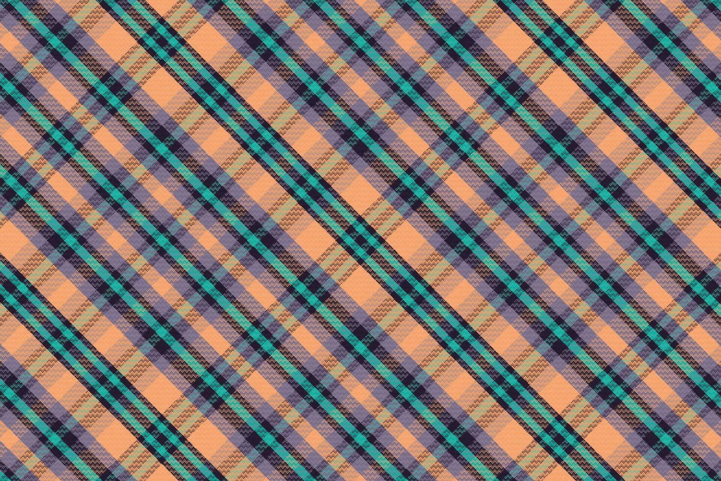 Tartan plaid pattern with texture and retro color. vector