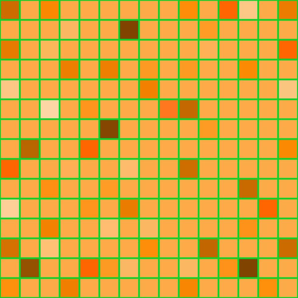 Orange to brown color of checkered background with squares. Halloween, Autumn, harvesting, falling theme. vector