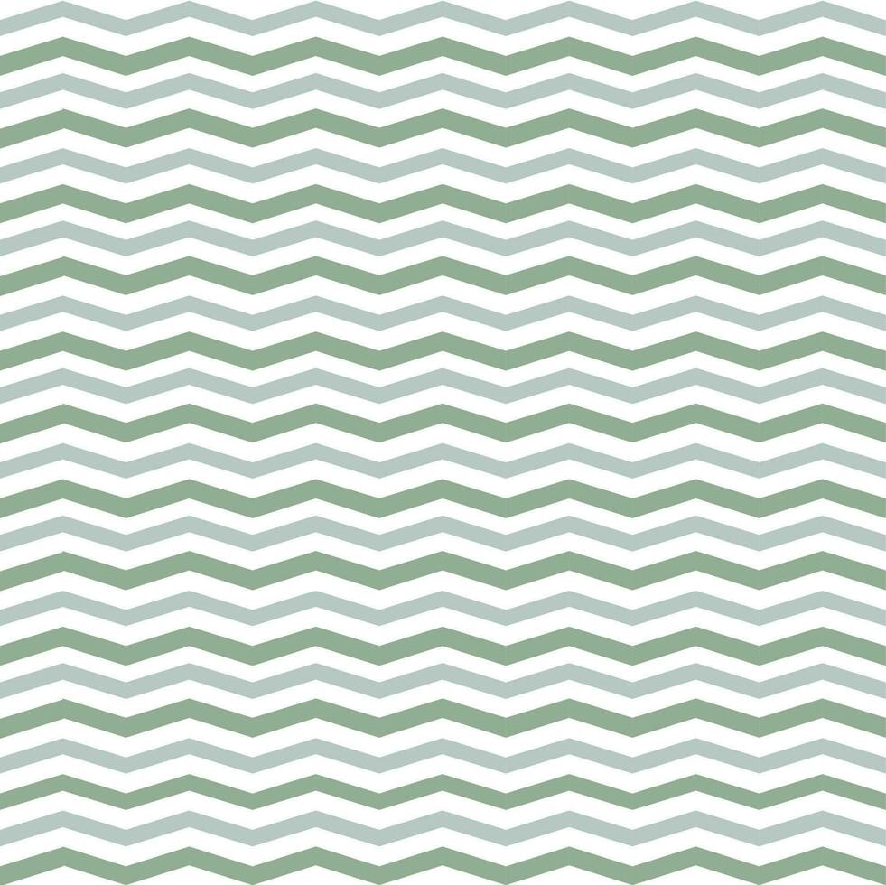 Abstract seamless geometric pattern with horizontal line zigzag. Green tone background. vector