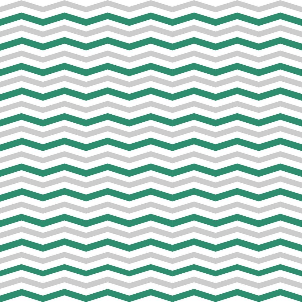 Abstract seamless geometric pattern with horizontal line zigzag. Green tone background. vector