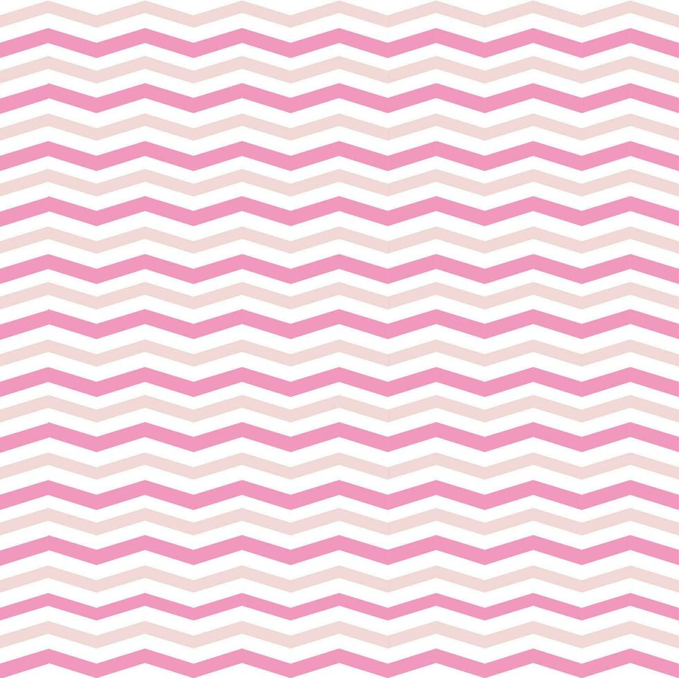 Abstract seamless geometric pattern with horizontal line zigzag. Sweet pink. vector