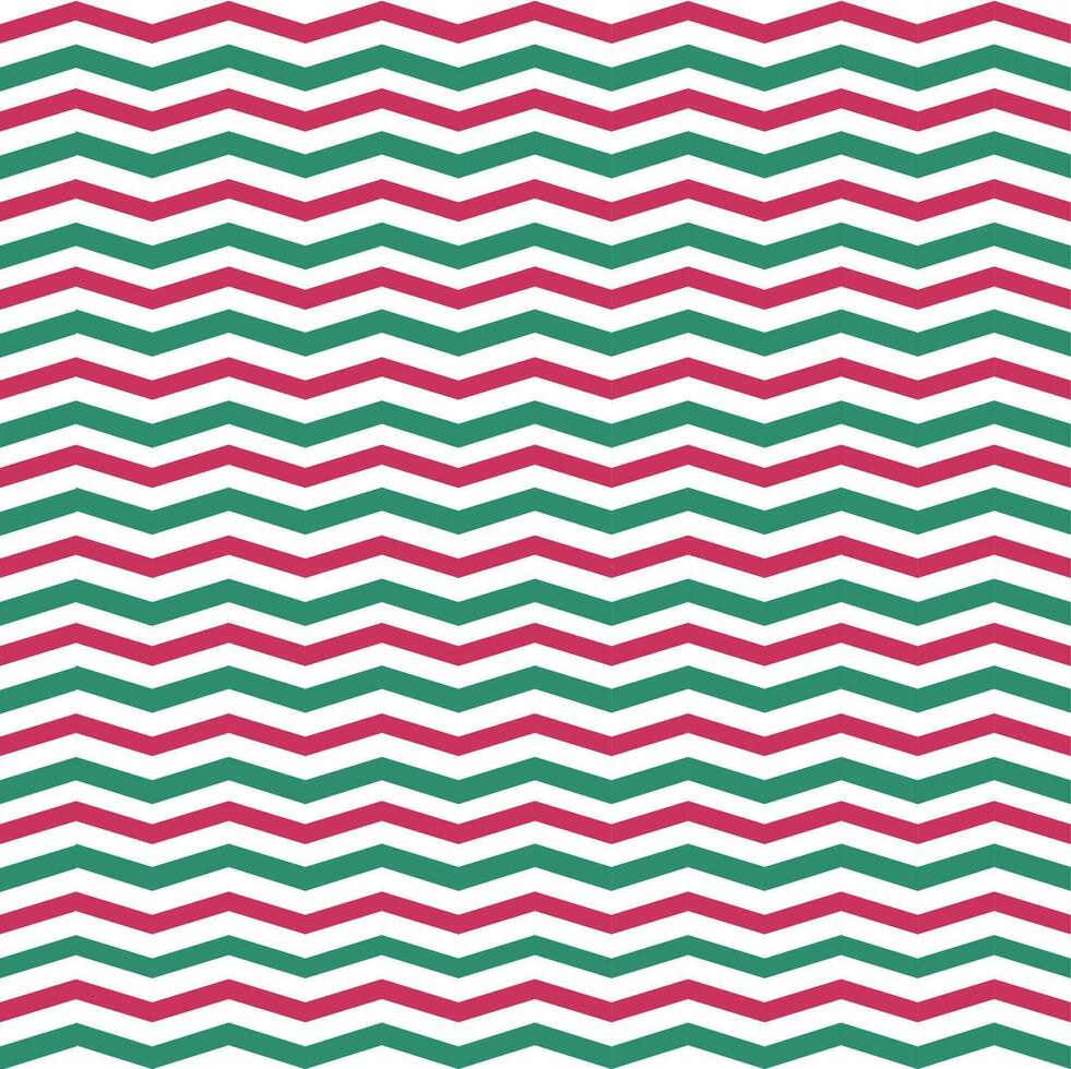 Abstract seamless geometric pattern with horizontal line zigzag. Red and green. Christmas, new year. Italy, Mexico flags color. vector