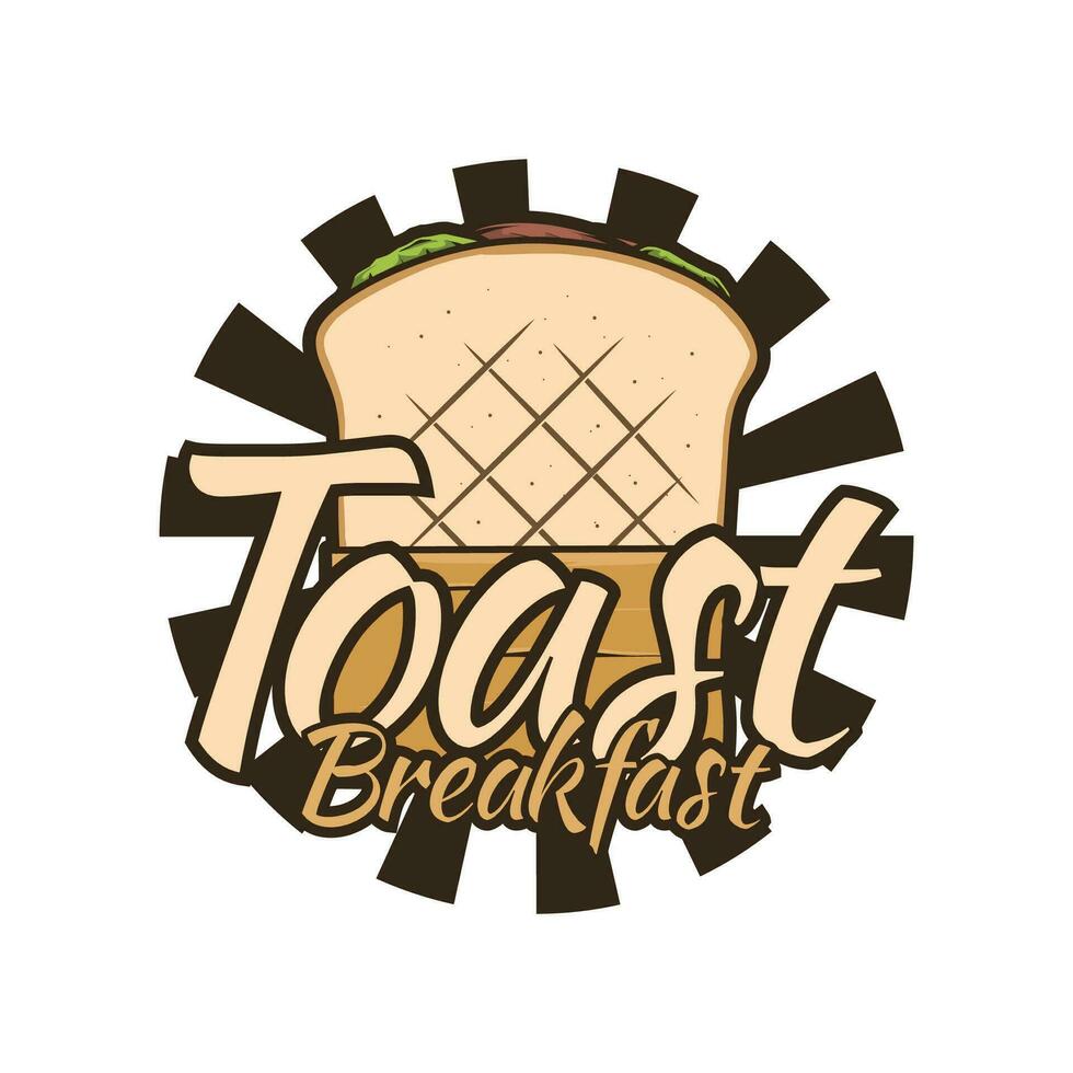 toast logo design template for restaurant vector