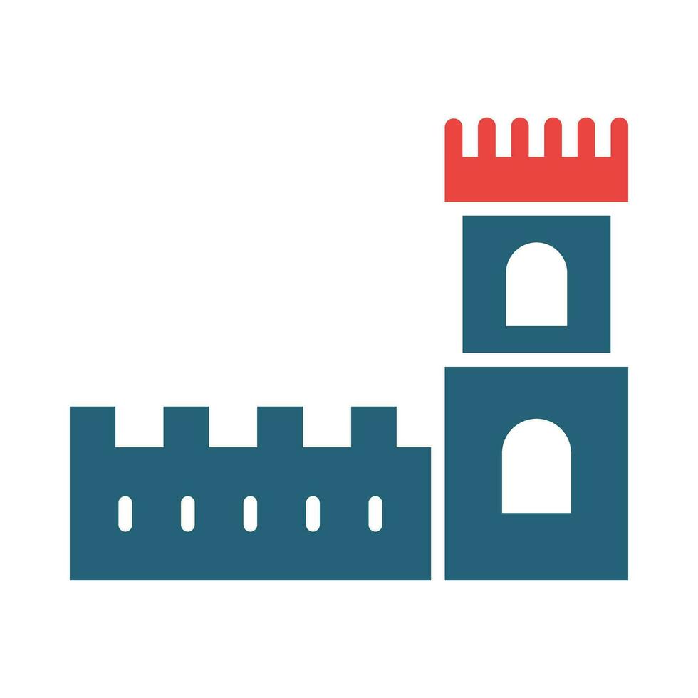 Belem Tower Vector Glyph Two Color Icons For Personal And Commercial Use.