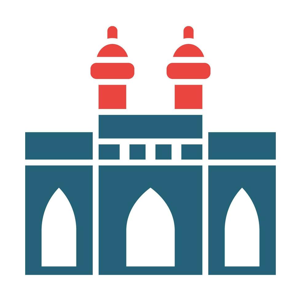 Gateway Of India Vector Glyph Two Color Icons For Personal And Commercial Use.