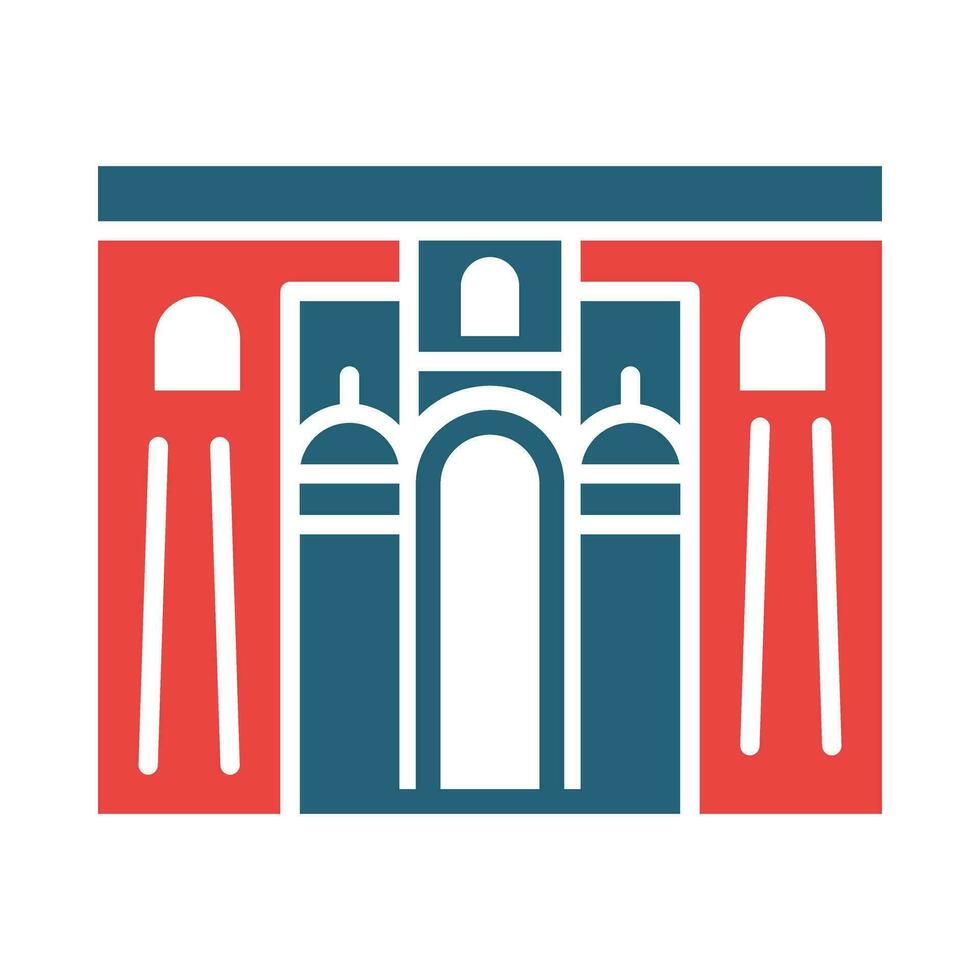 New Bridge Of Ronda Vector Glyph Two Color Icons For Personal And Commercial Use.