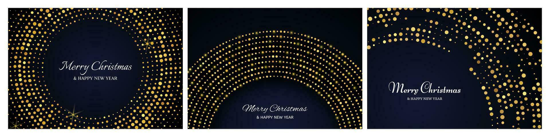 Merry Christmas backgrounds with gold glitter pattern vector