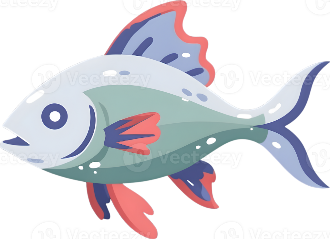 AI generated fish clipart png
