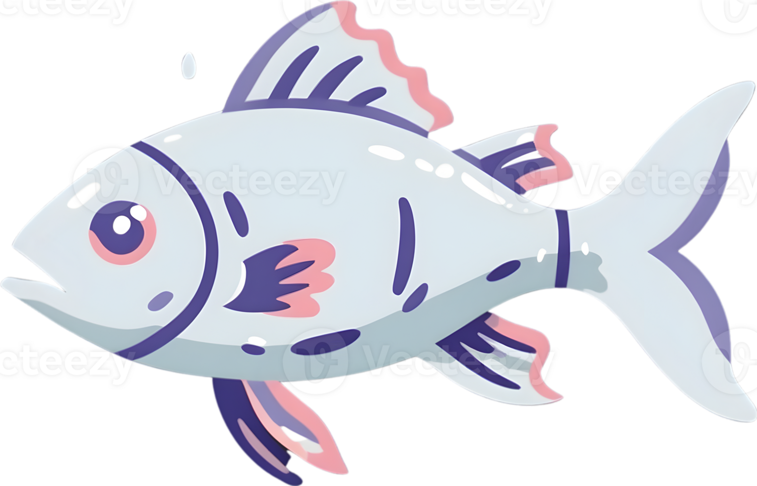 AI generated fish clipart png