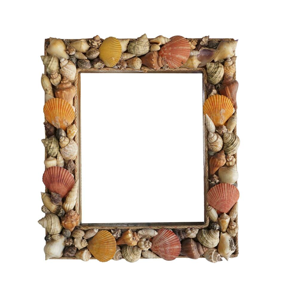 photo frame made from different shells