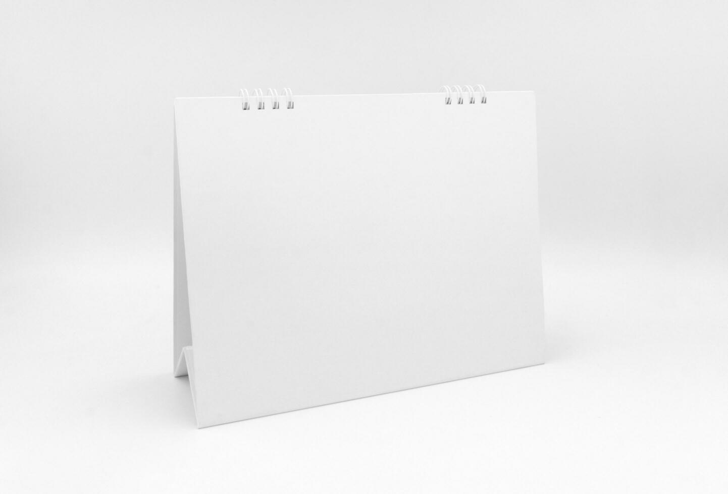 Blank Calendar on white background photo