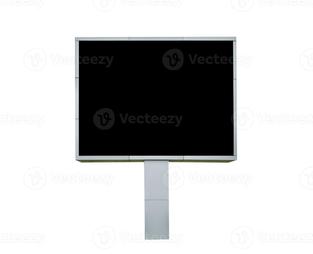 Digital blank billboard pole on white background photo