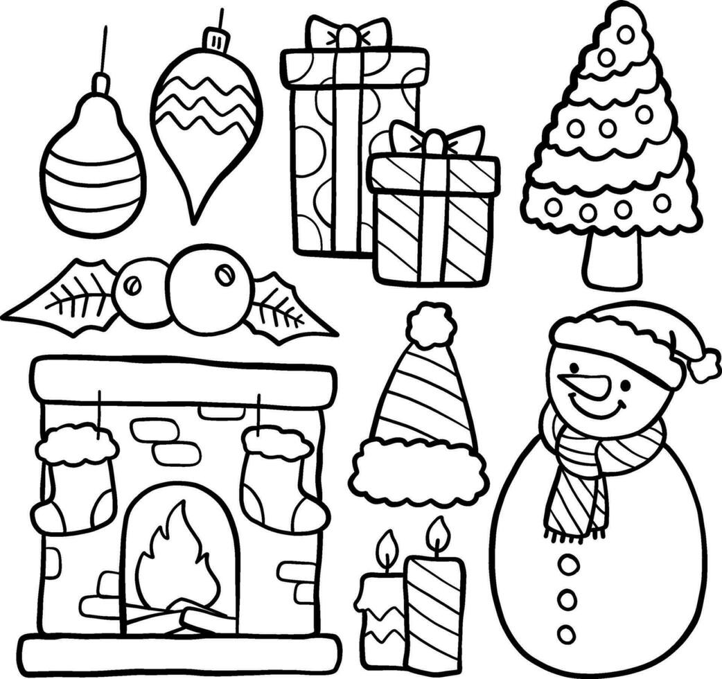 Vector illustration of christmas elements