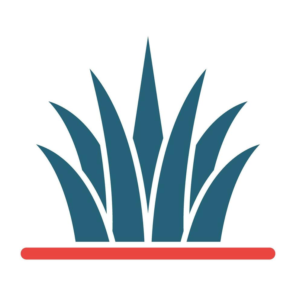 Grass Vector Glyph Two Color Icon For Personal And Commercial Use.