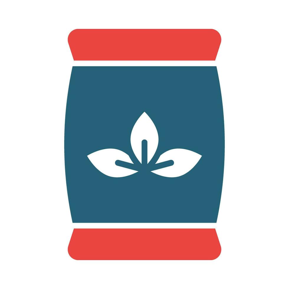 Seed Bag Vector Glyph Two Color Icon For Personal And Commercial Use.