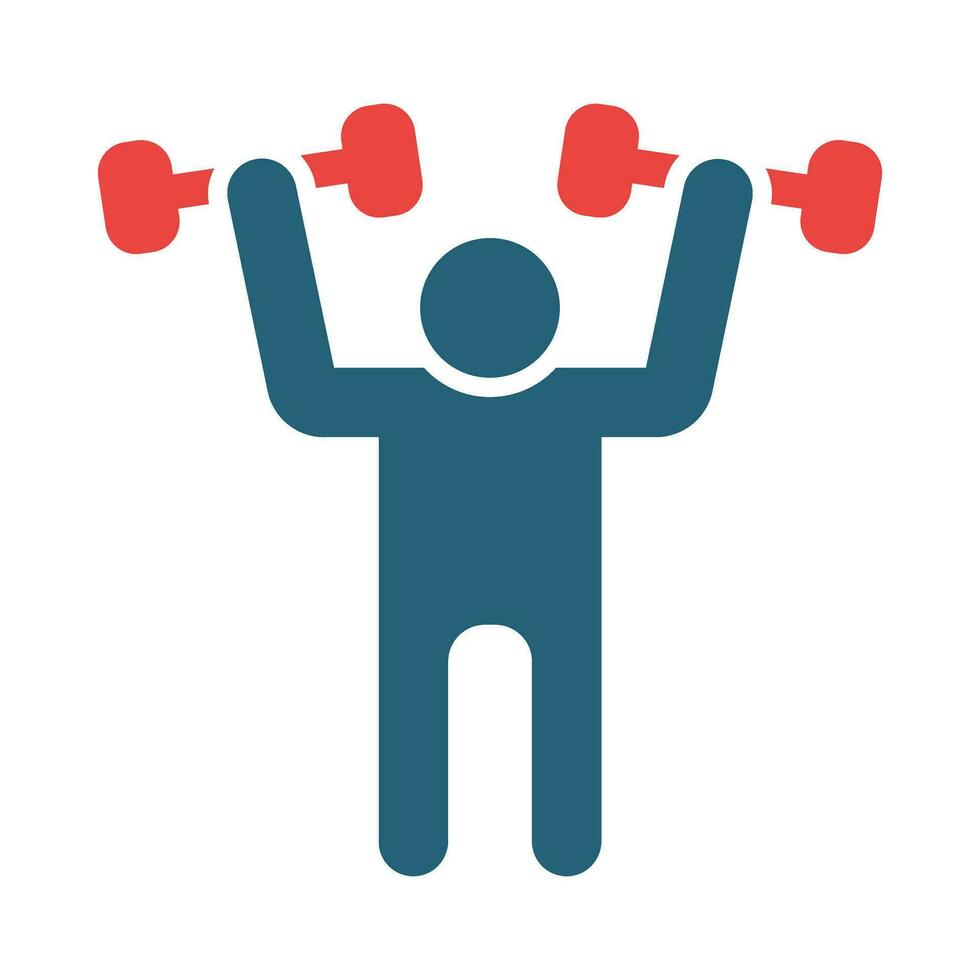 Exercise Vector Glyph Two Color Icon For Personal And Commercial Use.