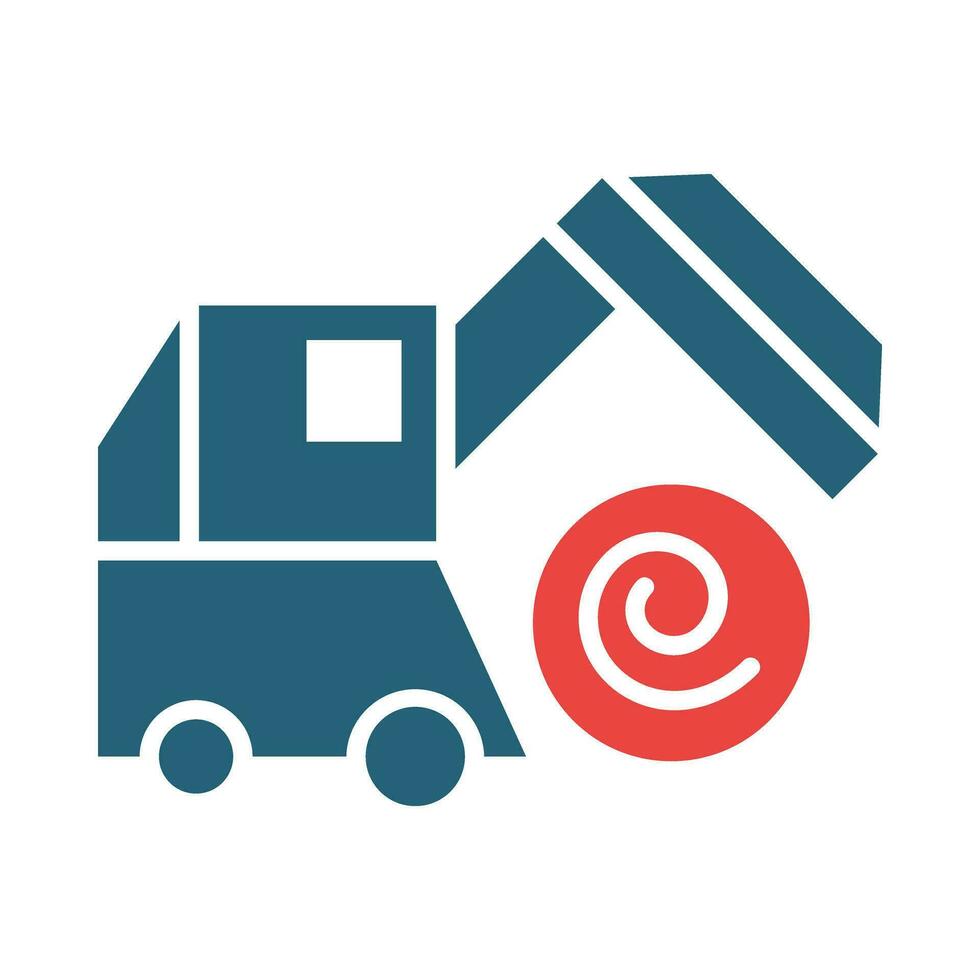 Baler Vector Glyph Two Color Icon For Personal And Commercial Use.