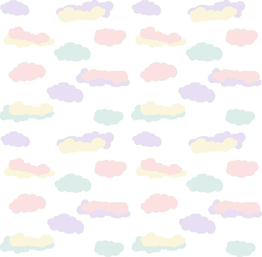 abstract cloud pastel color drawing vector