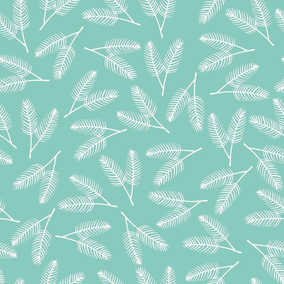 Seamless pattern with fir tree branches. Christmas and new year theme vector