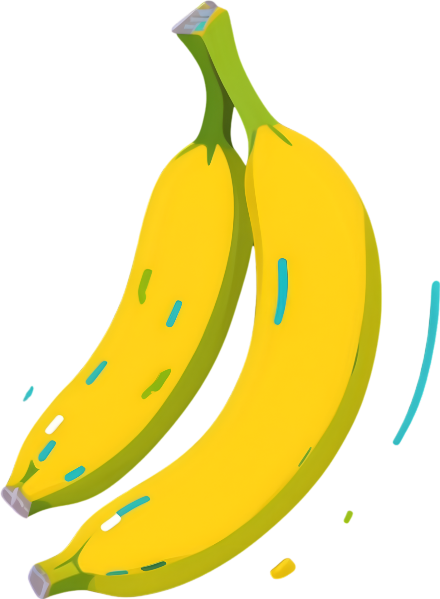 AI generated banana clip art png 34727450 PNG