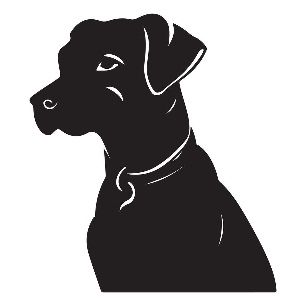 Dog black Silhouette vector