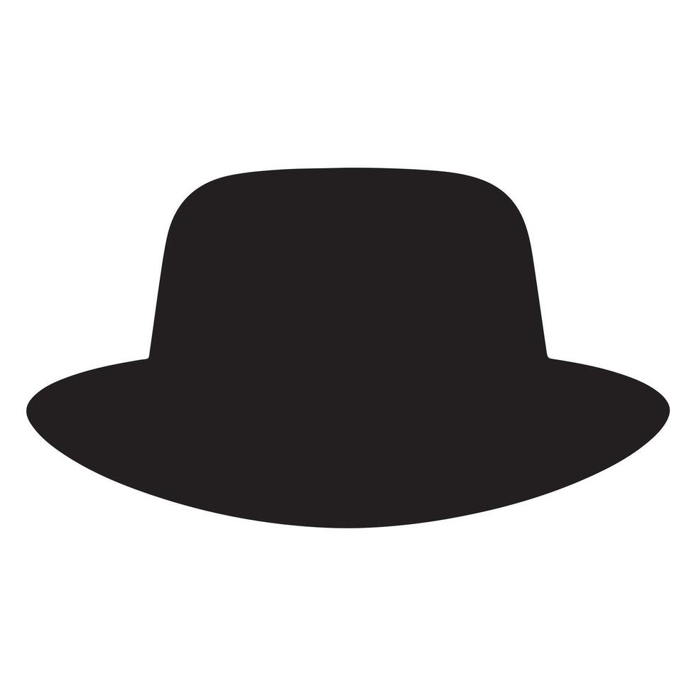 Hat black Silhouette. vector