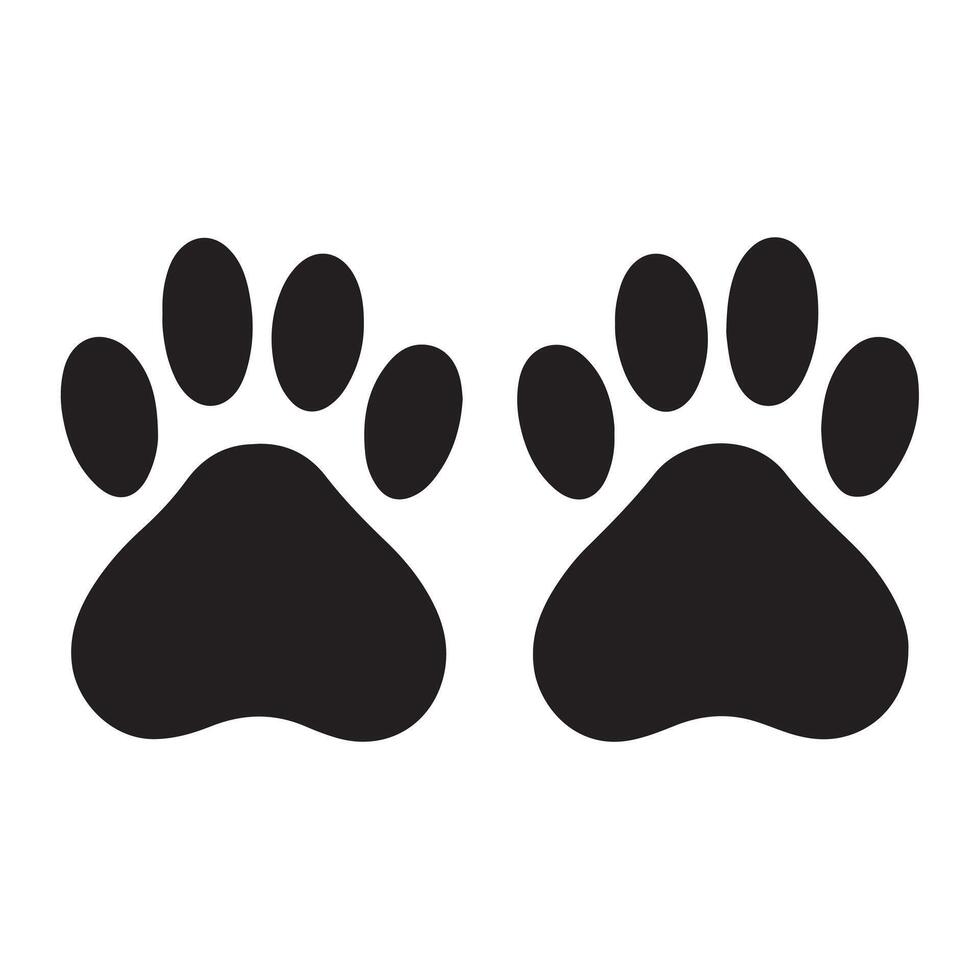 Dog feet black Silhouette vector