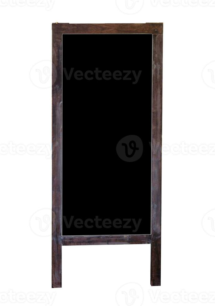 Wood blank blackboard stand photo