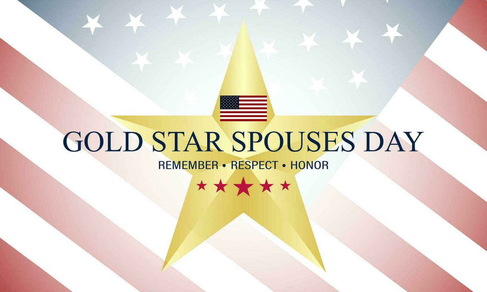 Happy Gold Star Spouses Day Background Vector Illustration