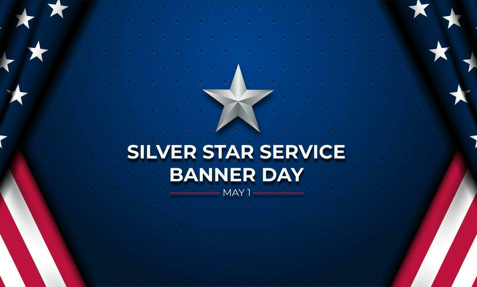 Happy National Silver Star Service Banner Day Background Vector Illustration