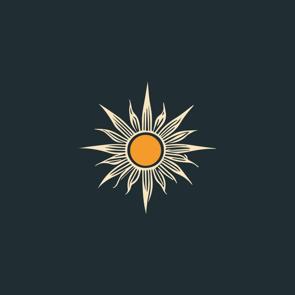 Luminous Horizon Sun Icon Vector for Radiant Branding