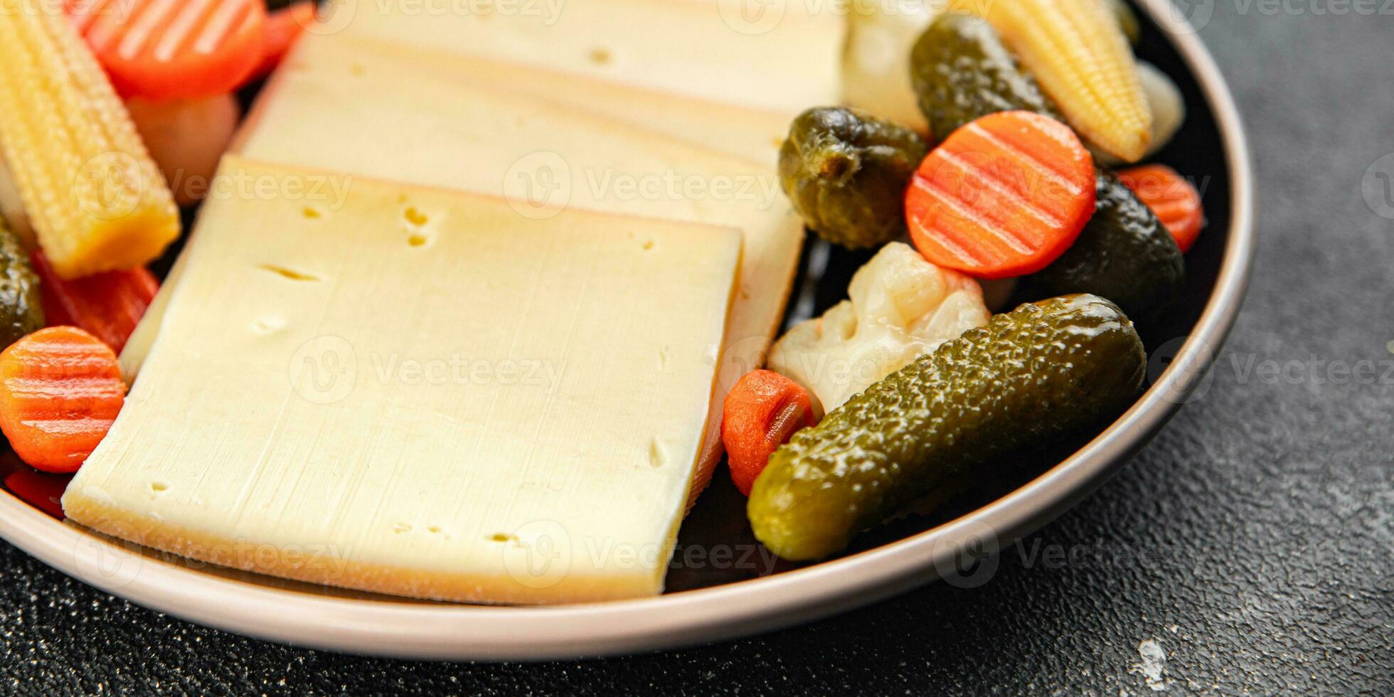 raclette cheese meal vegetable cooking eating appetizer meal food snack on the table copy space food background rustic top view photo