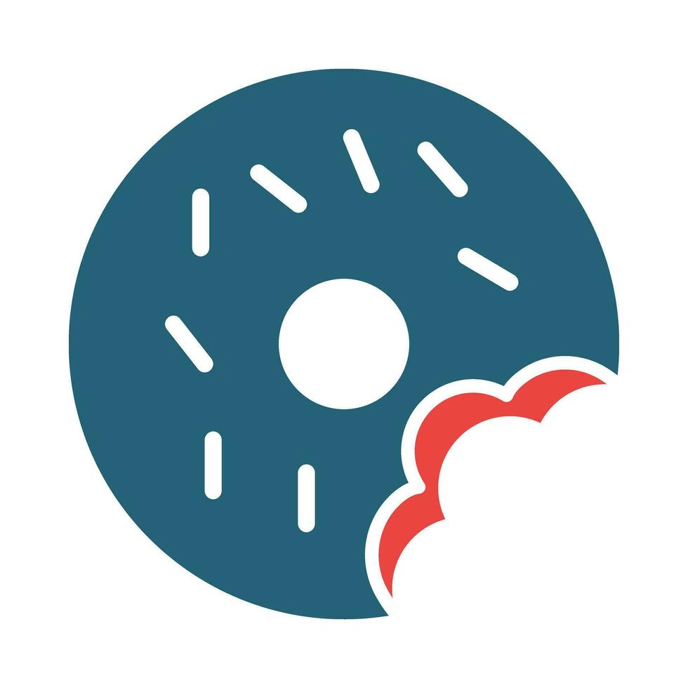 Donut Vector Glyph Two Color Icon For Personal And Commercial Use.