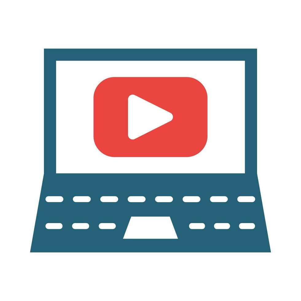 Youtube Vector Glyph Two Color Icon For Personal And Commercial Use.