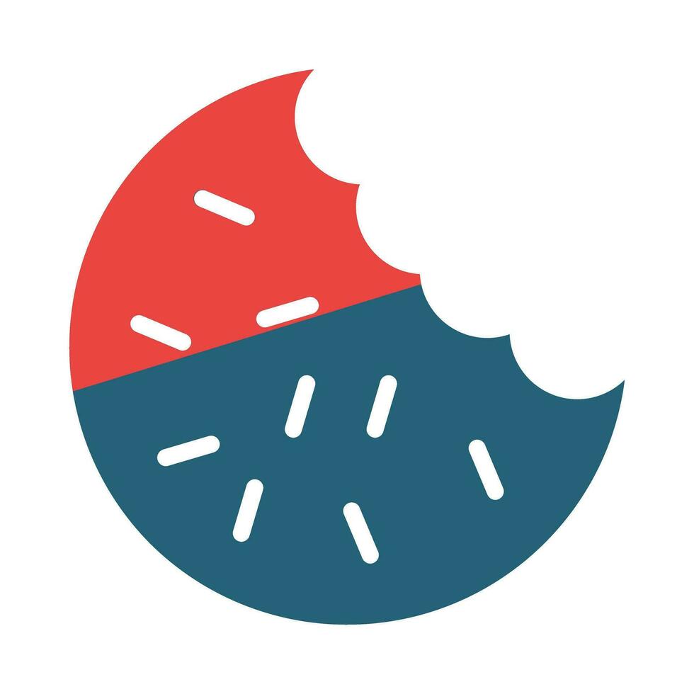 Cookie Vector Glyph Two Color Icon For Personal And Commercial Use.