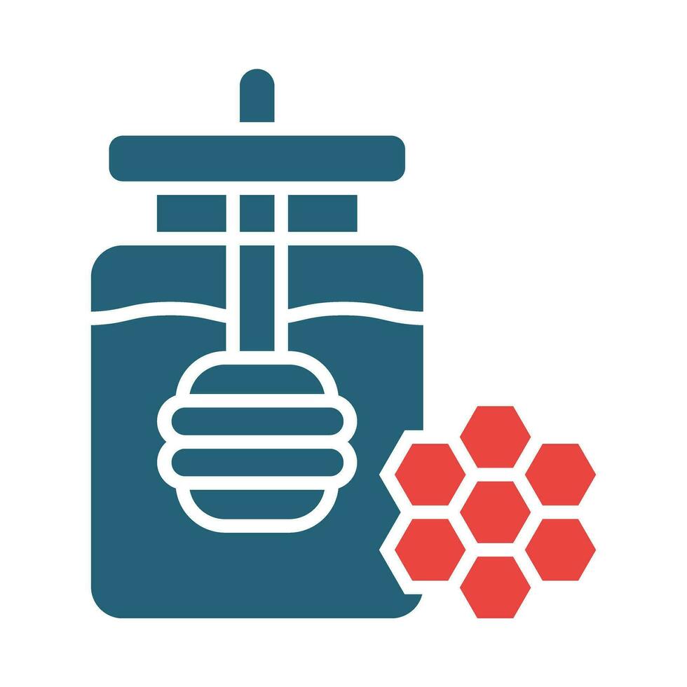 Honey Vector Glyph Two Color Icon For Personal And Commercial Use.
