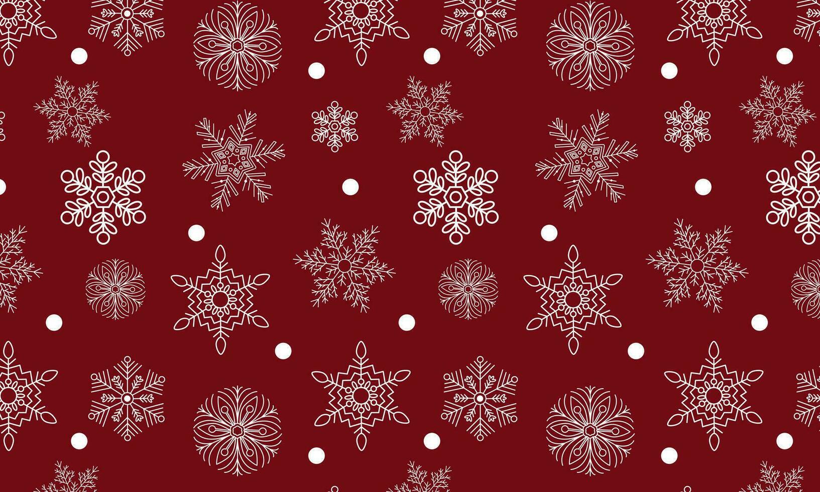 Traditional seamless snowflake pattern. New Year and Christmas snowflake vector icons for wrapping paper, background, wallpaper. Winter event