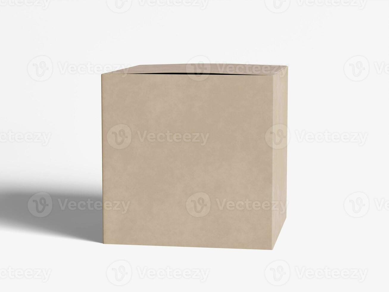 cuadrado caja embalaje blanco fondo cartulina papel con realista textura foto