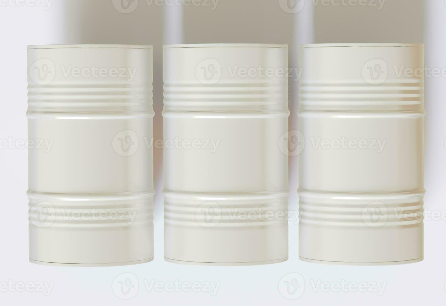 tambor envase blanco color petróleo barril realista textura representación 3d ilustración foto