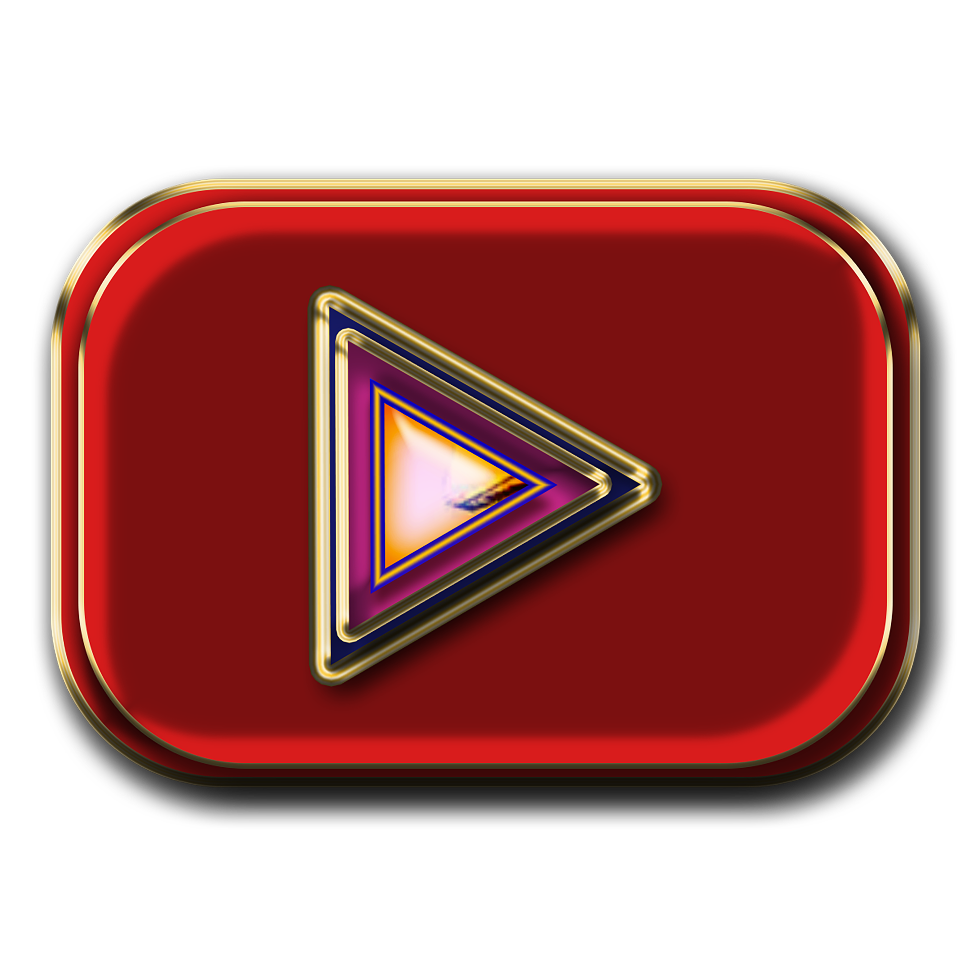 Youtube logo in gradient red and gold colors 34730734 PNG