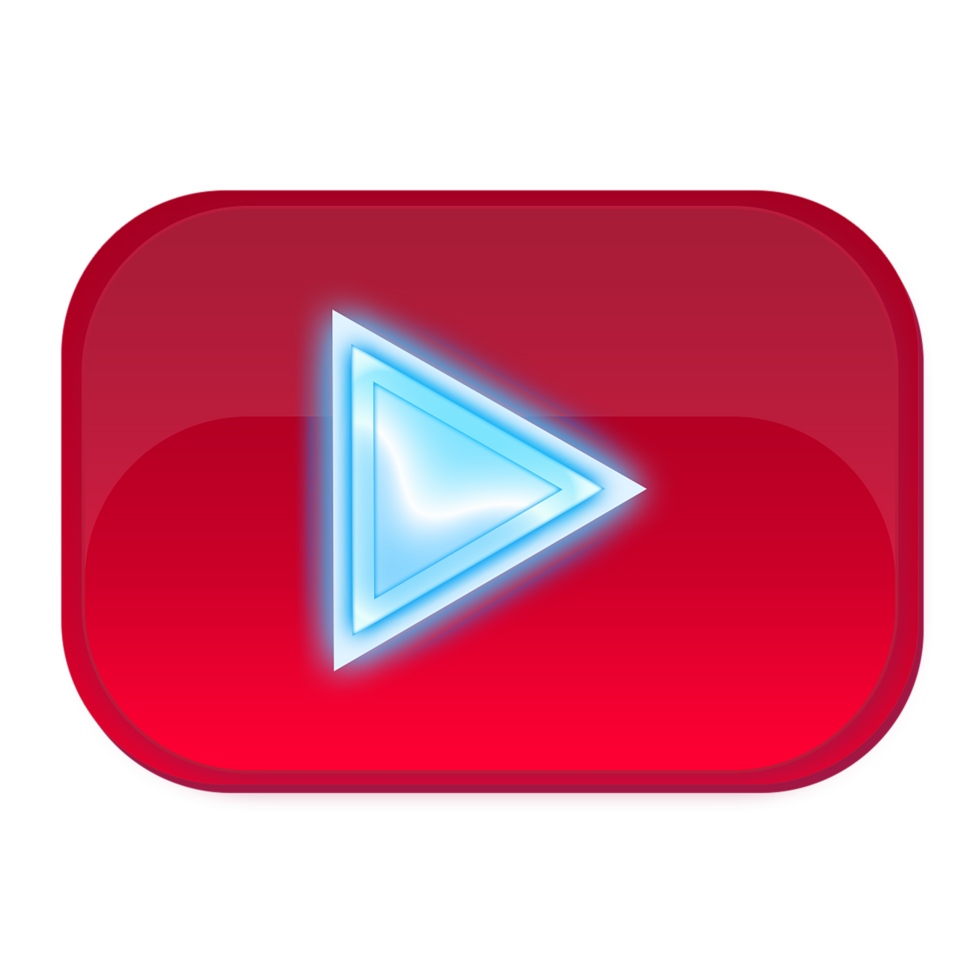 Youtube logo dans pente rouge et blanc Couleur png