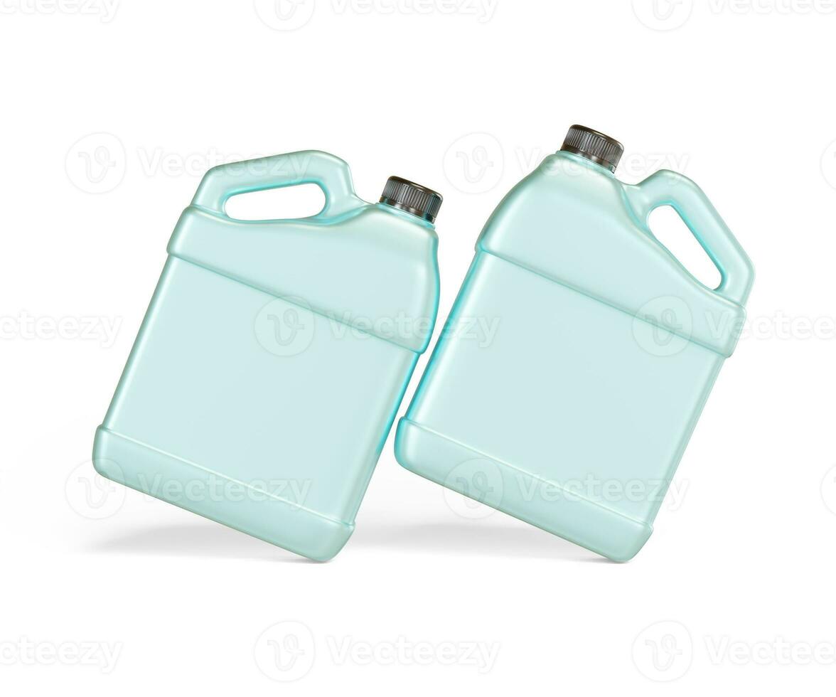 Jerrycan plastic packaging container realistic texture shiny or glossy render with 3D photo